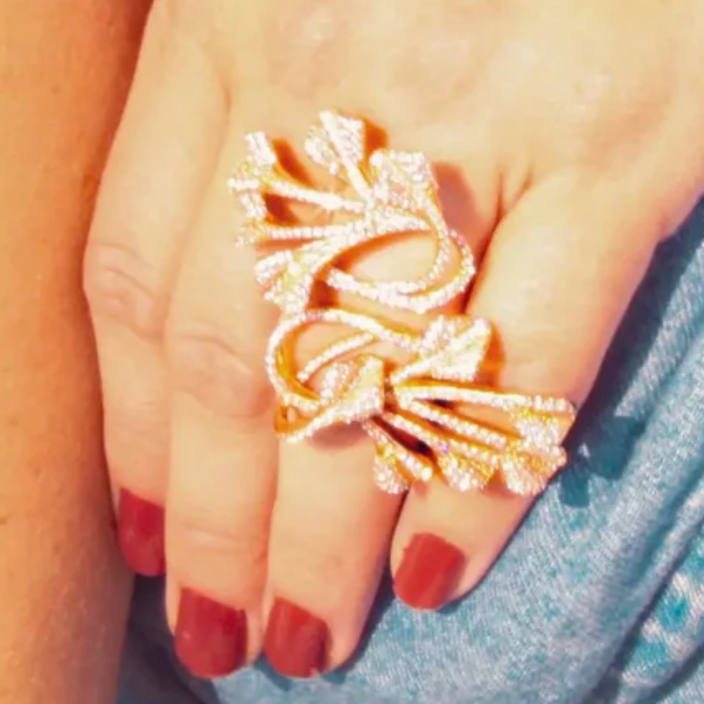 Rose Gold Large Multi Trumpet Ring